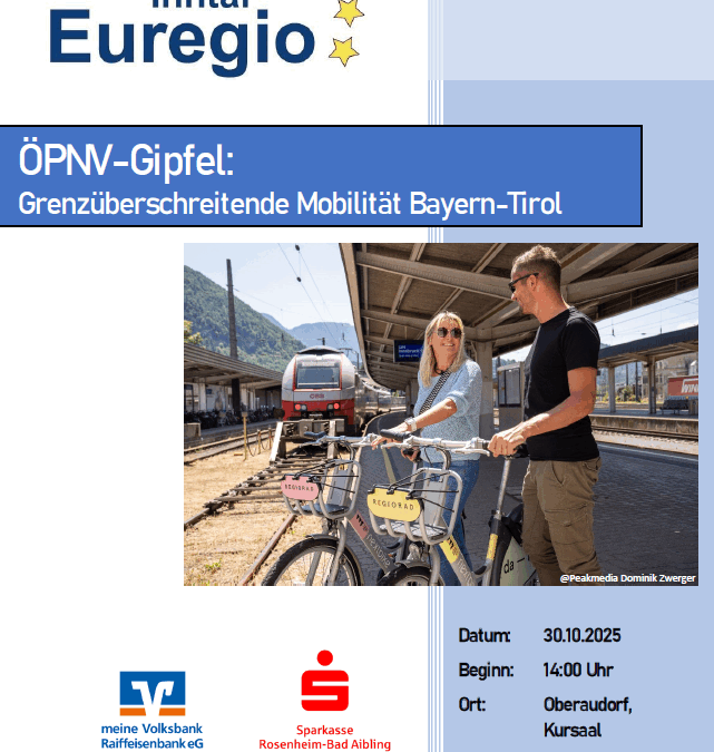 Zweiter grenzüberschreitender Euregio-ÖPNV-Gipfel am 30. Oktober 2025-diesmal  im Kursaal Oberaudorf